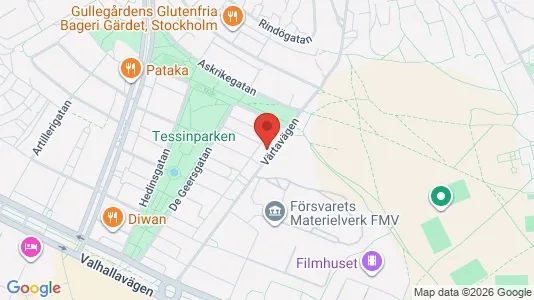 Lägenheter att hyra i Gärdet/Djurgården - kort over placeringen