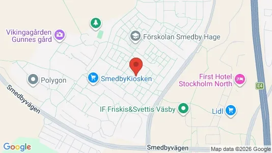 Lägenheter att hyra i Upplands Väsby - kort over placeringen