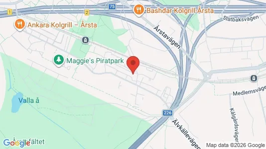 Lägenheter att hyra i Hammarbyhamnen - kort over placeringen