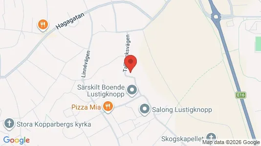 Lägenheter att hyra i Falun - kort over placeringen