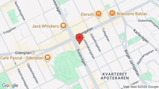 Lägenheter att hyra i Vasastan - kort over placeringen