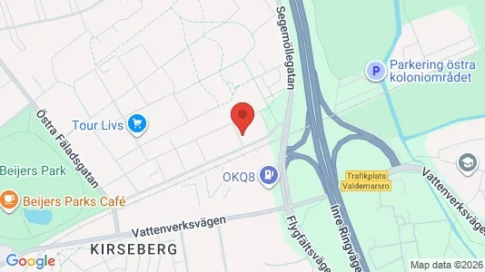 Lägenheter att hyra i Kirseberg - kort over placeringen
