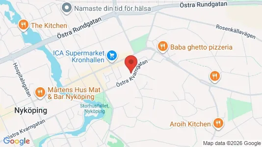 Lägenheter att hyra i Nyköping - kort over placeringen