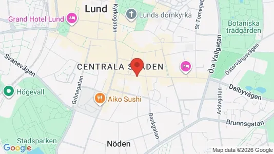 Lägenheter att hyra i Lund - kort over placeringen