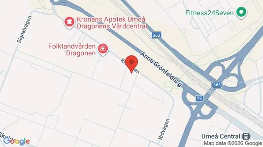 Lägenheter att hyra i Umeå - kort over placeringen