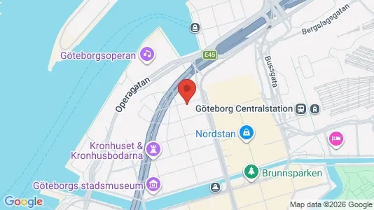 Lägenheter att hyra i Göteborg Centrum - kort over placeringen