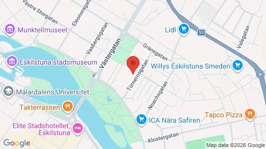 Lägenheter att hyra i Eskilstuna - kort over placeringen