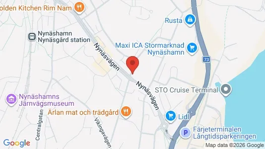 Lägenheter att hyra i Nynäshamn - kort over placeringen