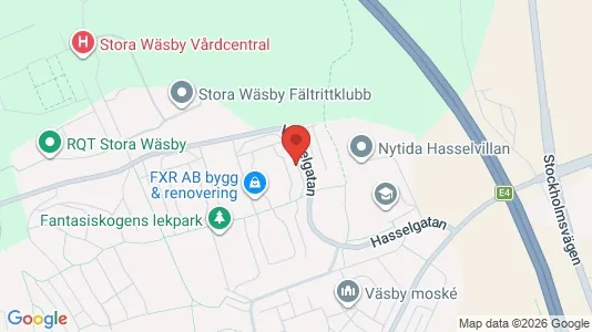 Lägenheter att hyra i Upplands Väsby - kort over placeringen