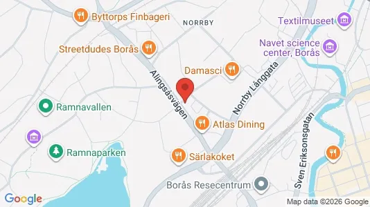 Lägenheter att hyra i Borås - kort over placeringen