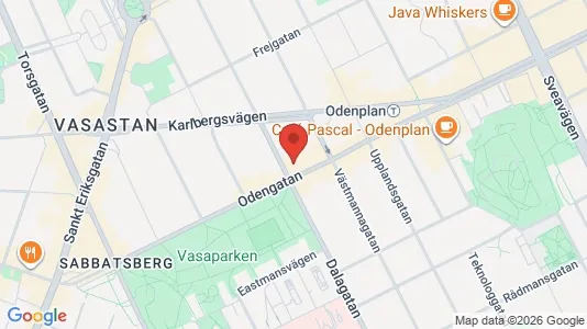 Lägenheter att hyra i Vasastan - kort over placeringen