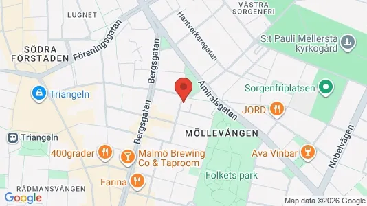 Lägenheter att hyra i Malmö Centrum - kort over placeringen