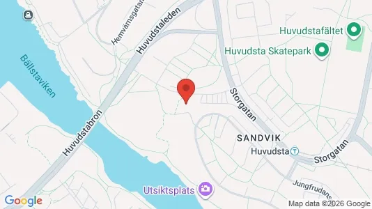 Lägenheter att hyra i Solna - kort over placeringen