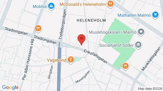 Lägenheter att hyra i Malmö Centrum - kort over placeringen
