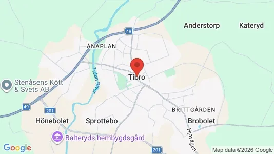 Hus att hyra i Tibro - kort over placeringen