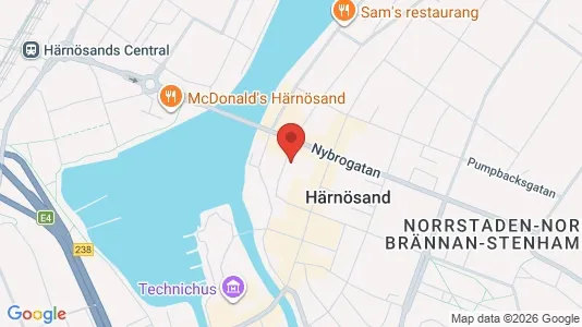 Lägenheter att hyra i Härnösand - kort over placeringen