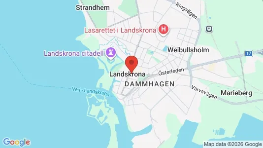 Lägenheter att hyra i Landskrona - kort over placeringen