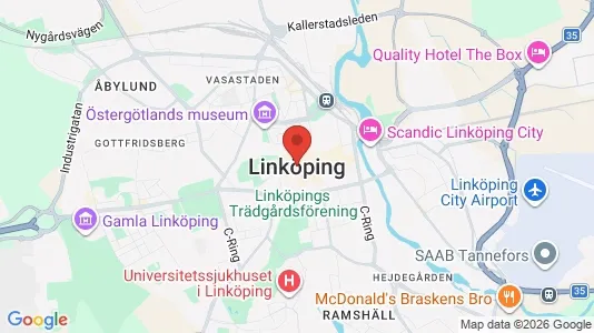 Hus att hyra i Linköping - kort over placeringen