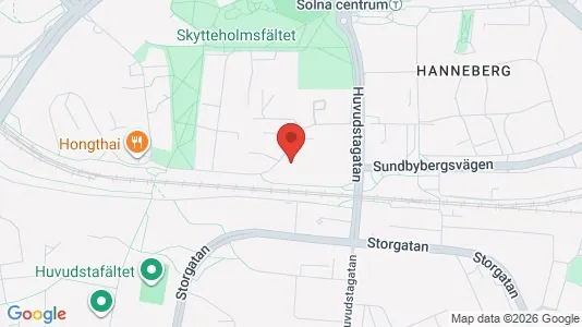 Lägenheter att hyra i Solna - kort over placeringen