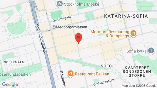 Lägenheter att hyra i Södermalm - kort over placeringen