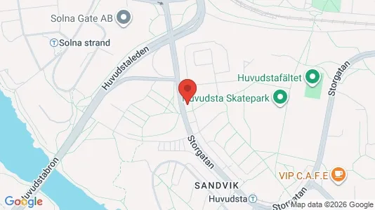Lägenheter att hyra i Solna - kort over placeringen