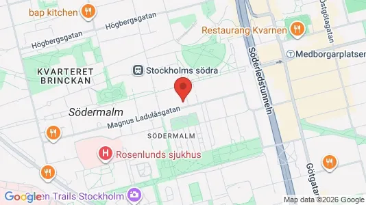 Lägenheter att hyra i Södermalm - kort over placeringen