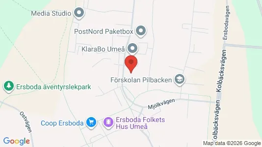Lägenheter att hyra i Umeå - kort over placeringen