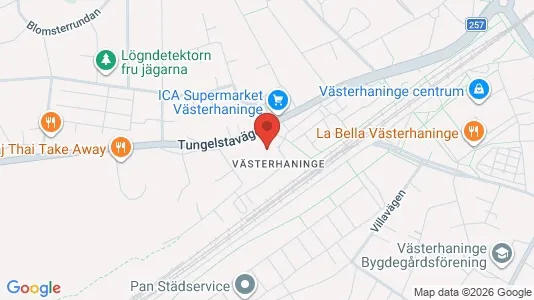 Lägenheter att hyra i Haninge - kort over placeringen