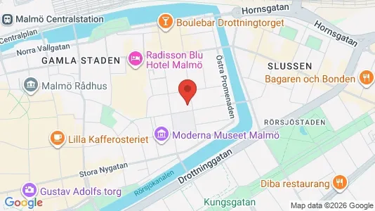 Lägenheter att hyra i Malmö Centrum - kort over placeringen
