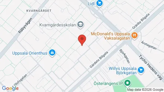 Lägenheter att hyra i Uppsala - kort over placeringen