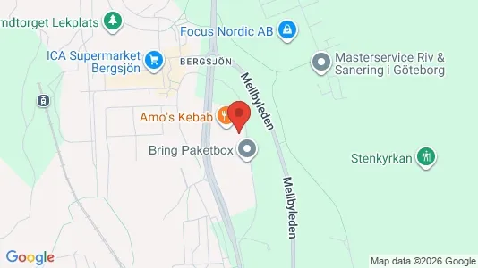Lägenheter att hyra i Göteborg Östra - kort over placeringen