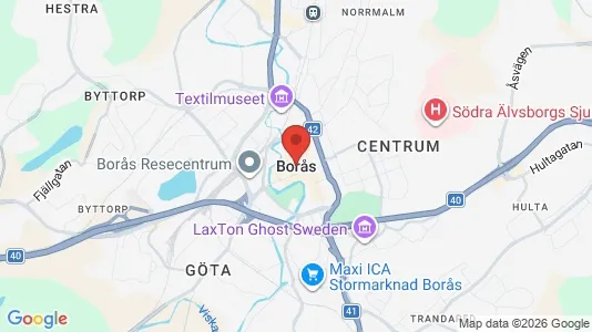 Lägenheter att hyra i Borås - kort over placeringen