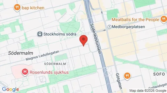 Lägenheter att hyra i Södermalm - kort over placeringen