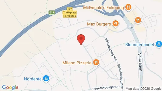 Lägenheter att hyra i Enköping - kort over placeringen