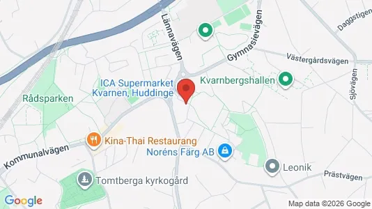 Lägenheter att hyra i Huddinge - kort over placeringen