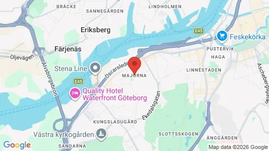 Lägenheter att hyra i Majorna-Linné - kort over placeringen
