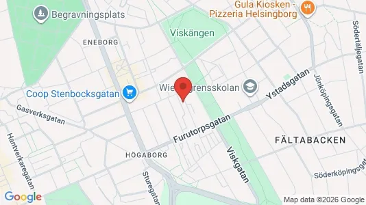 Lägenheter att hyra i Helsingborg - kort over placeringen