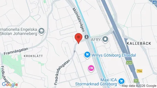 Lägenheter att hyra i Johanneberg - kort over placeringen