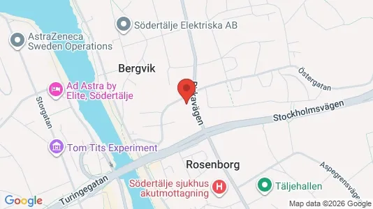 Lägenheter att hyra i Södertälje - kort over placeringen