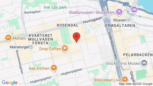 Lägenheter att hyra i Södermalm - kort over placeringen