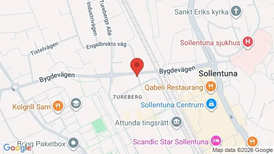 Lägenheter att hyra i Sollentuna - kort over placeringen