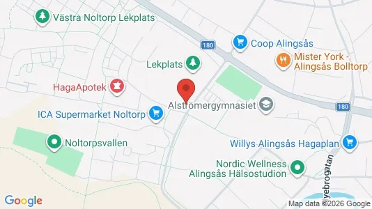 Lägenheter att hyra i Alingsås - kort over placeringen