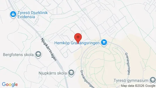 Lägenheter att hyra i Tyresö - kort over placeringen