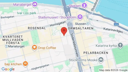 Lägenheter att hyra i Södermalm - kort over placeringen