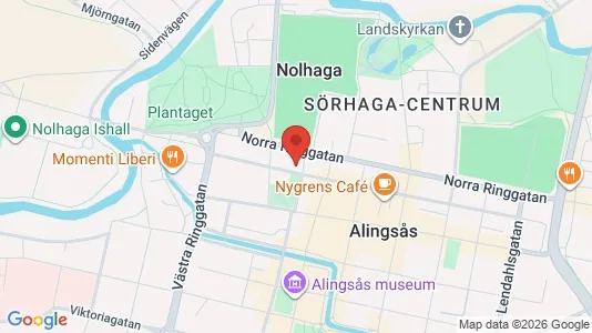 Lägenheter att hyra i Alingsås - kort over placeringen