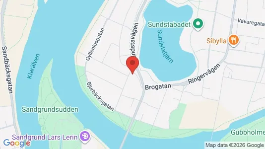 Lägenheter att hyra i Karlstad - kort over placeringen