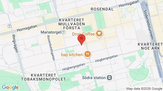 Lägenheter att hyra i Södermalm - kort over placeringen