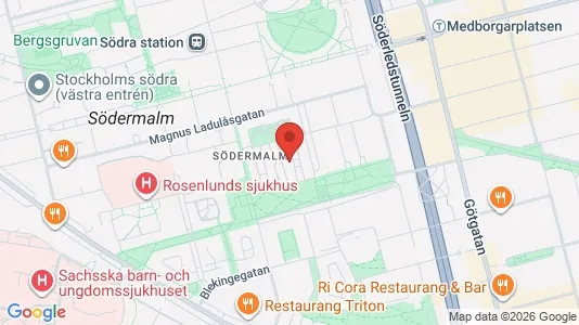 Lägenheter att hyra i Södermalm - kort over placeringen