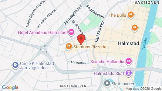 Lägenheter att hyra i Halmstad - kort over placeringen