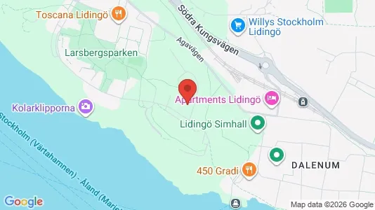 Lägenheter att hyra i Lidingö - kort over placeringen